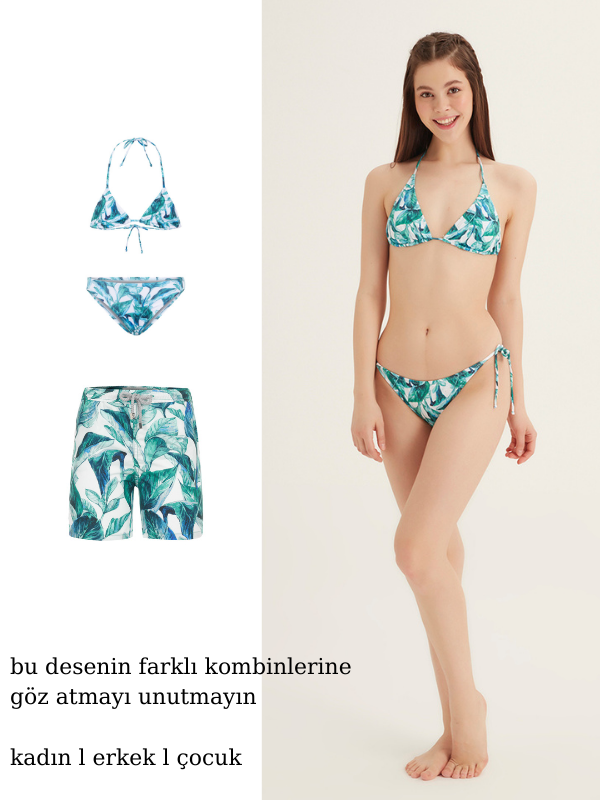 MALDIVES - Kız Çocuk Üçgen Bikini - Fiji Beachwear - 4