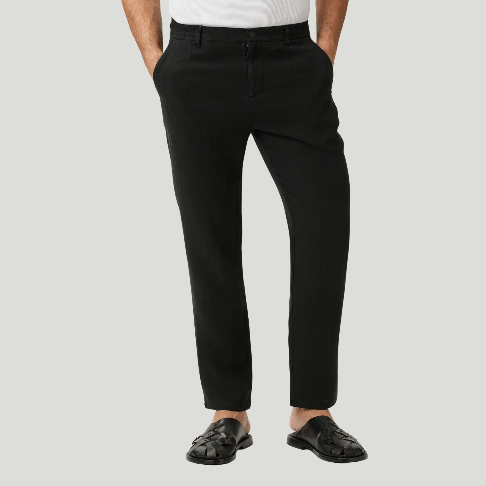 Black Linen Trousers