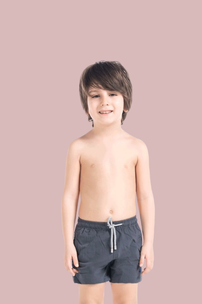 SOLID GRAY - Erkek Çocuk Mayo - Fiji Beachwear - 2
