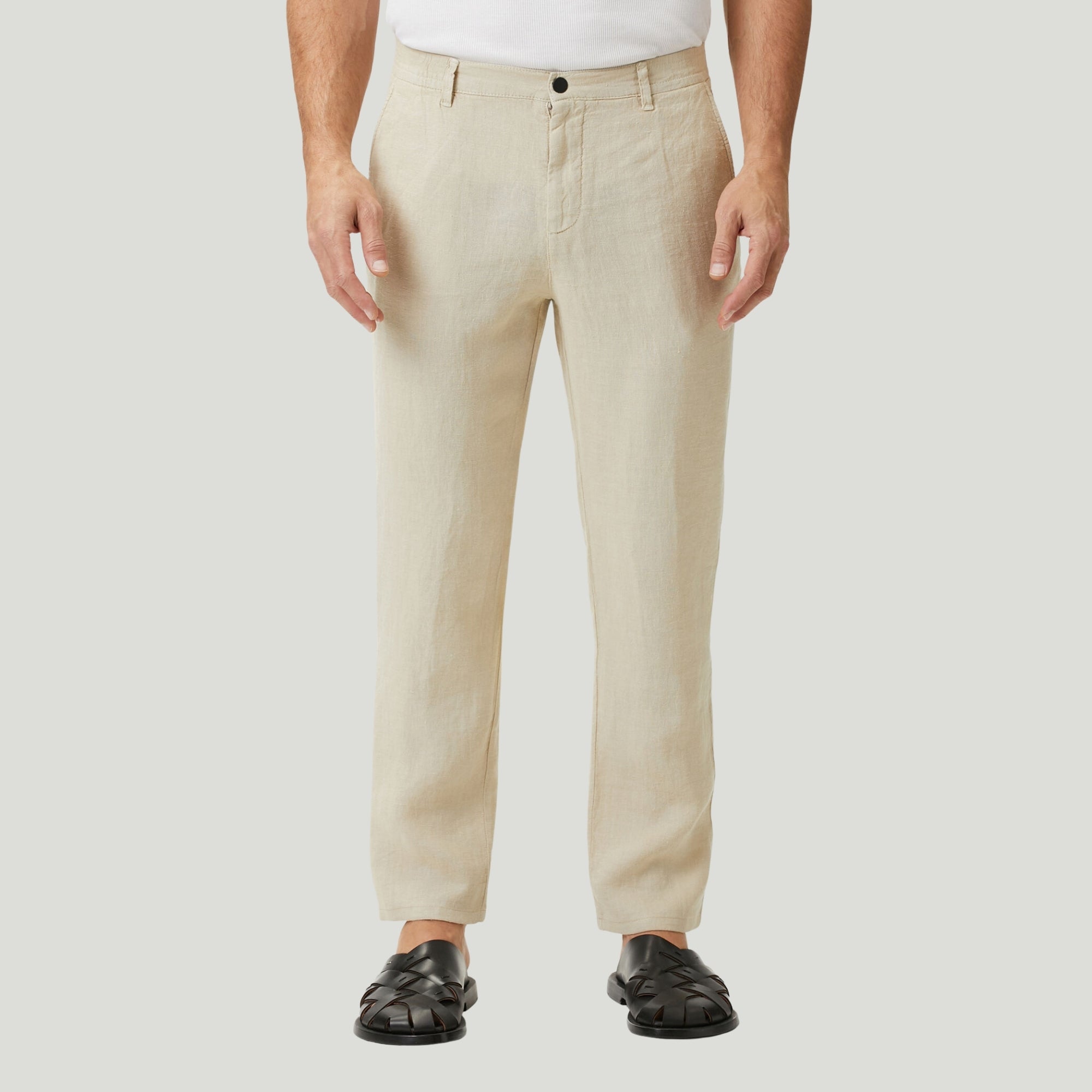 Beige Linen Trousers