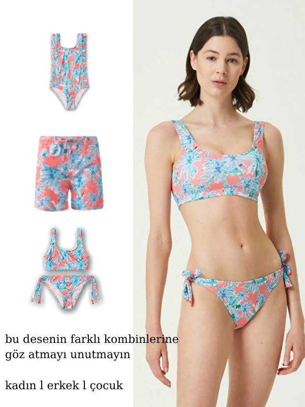 CALIFORNIA -Kız Çocuk Sporty Bikini - Fiji Beachwear - 4