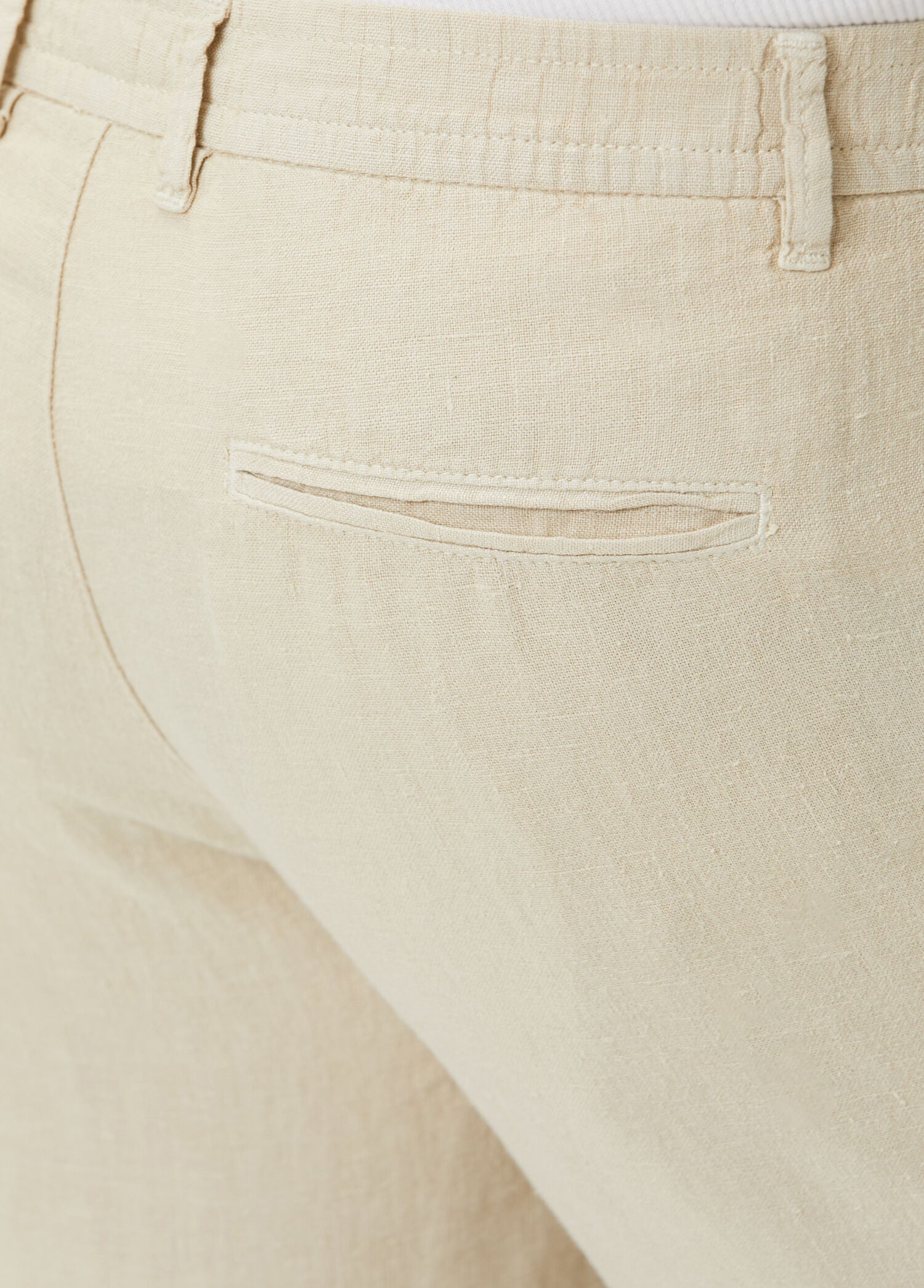 Beige Linen Trousers