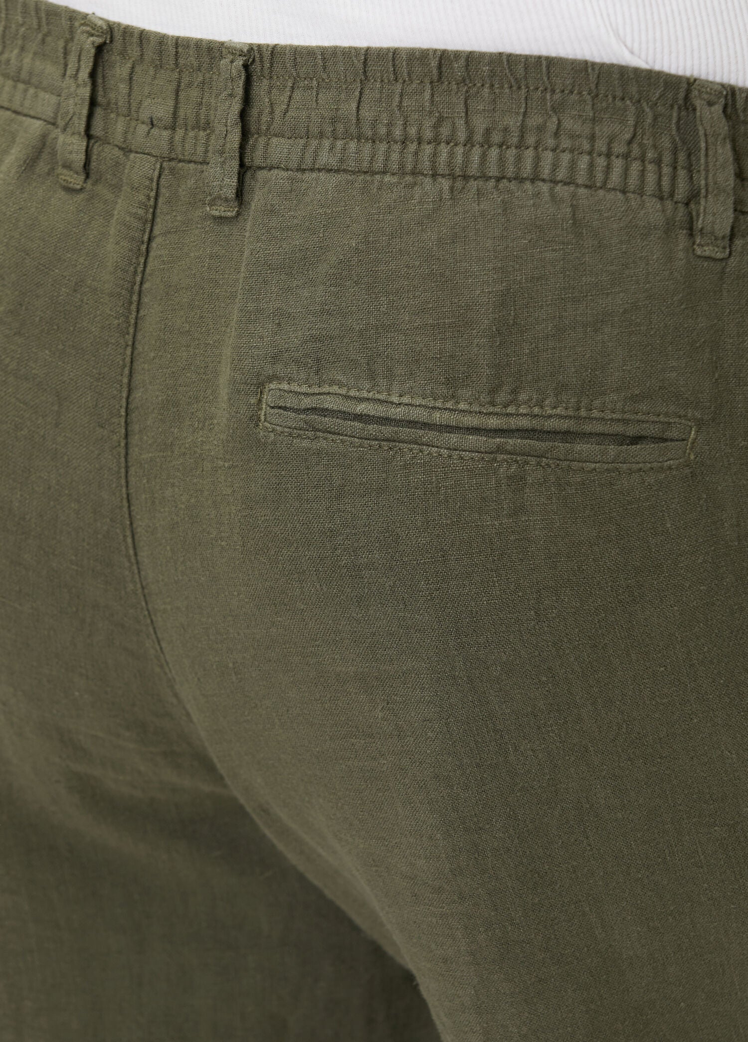 Dark Green - Linen Bermuda