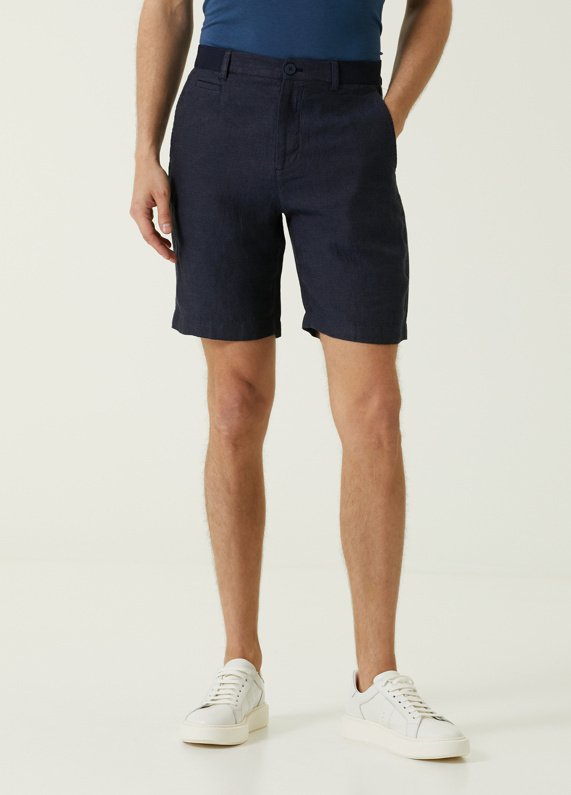 Lacivert - Keten Bermuda - S