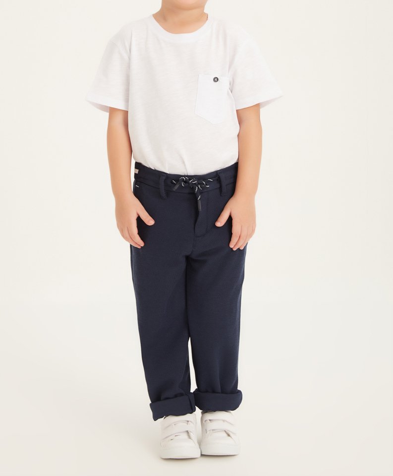Çocuk Pique Pantolon - Lacivert - Fiji Beachwear - 2