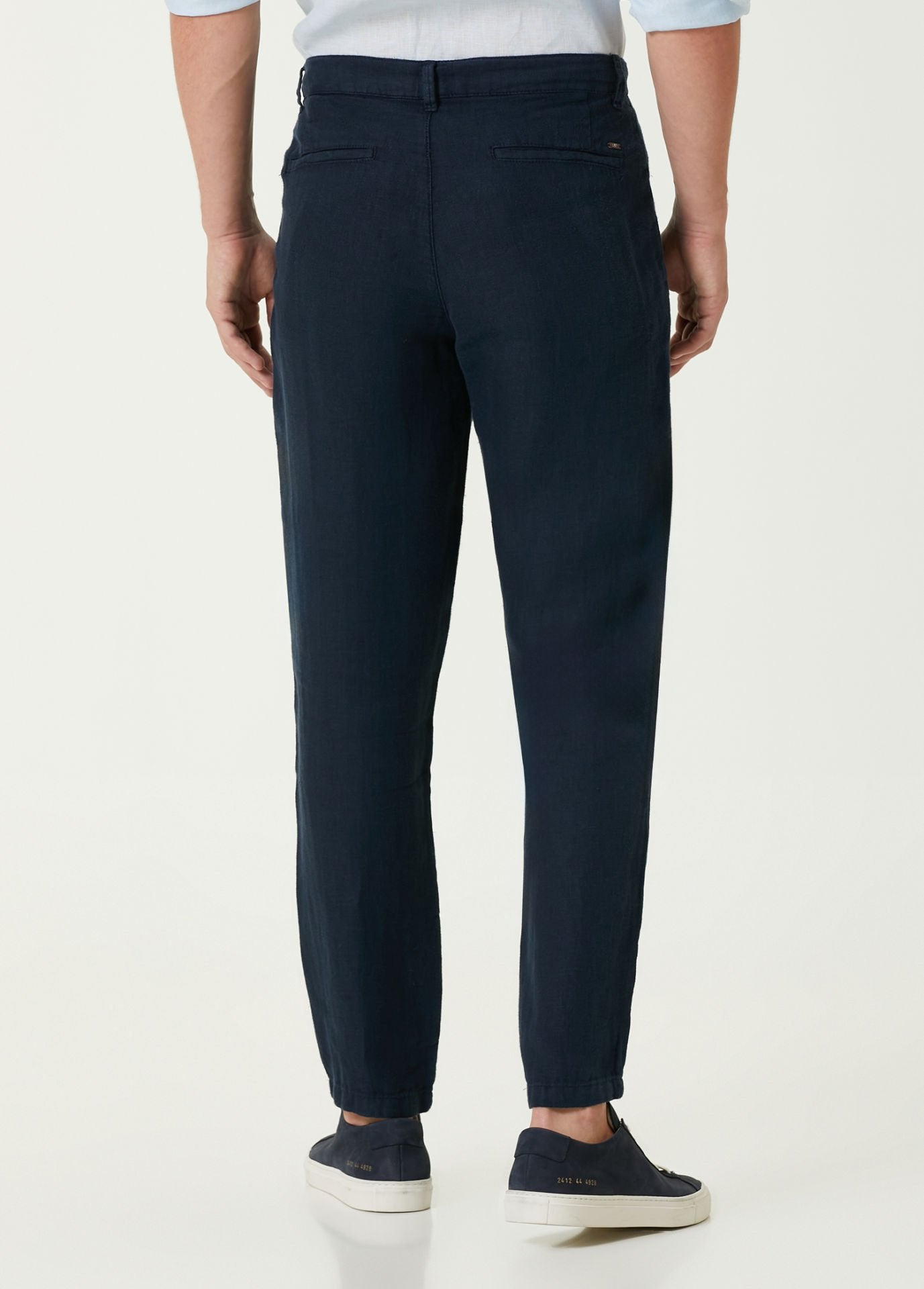 Lacivert Keten Pantolon - Fiji Beachwear - 3