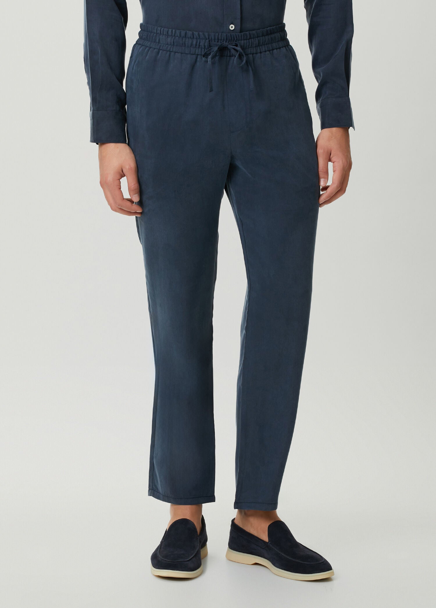 Premium Tencel Jogger Pantolon - Lacivert