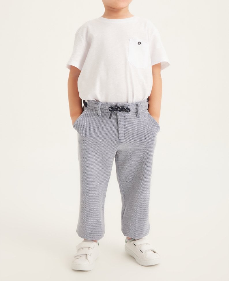 Çocuk Pique Pantolon - Mavi - Fiji Beachwear - 4