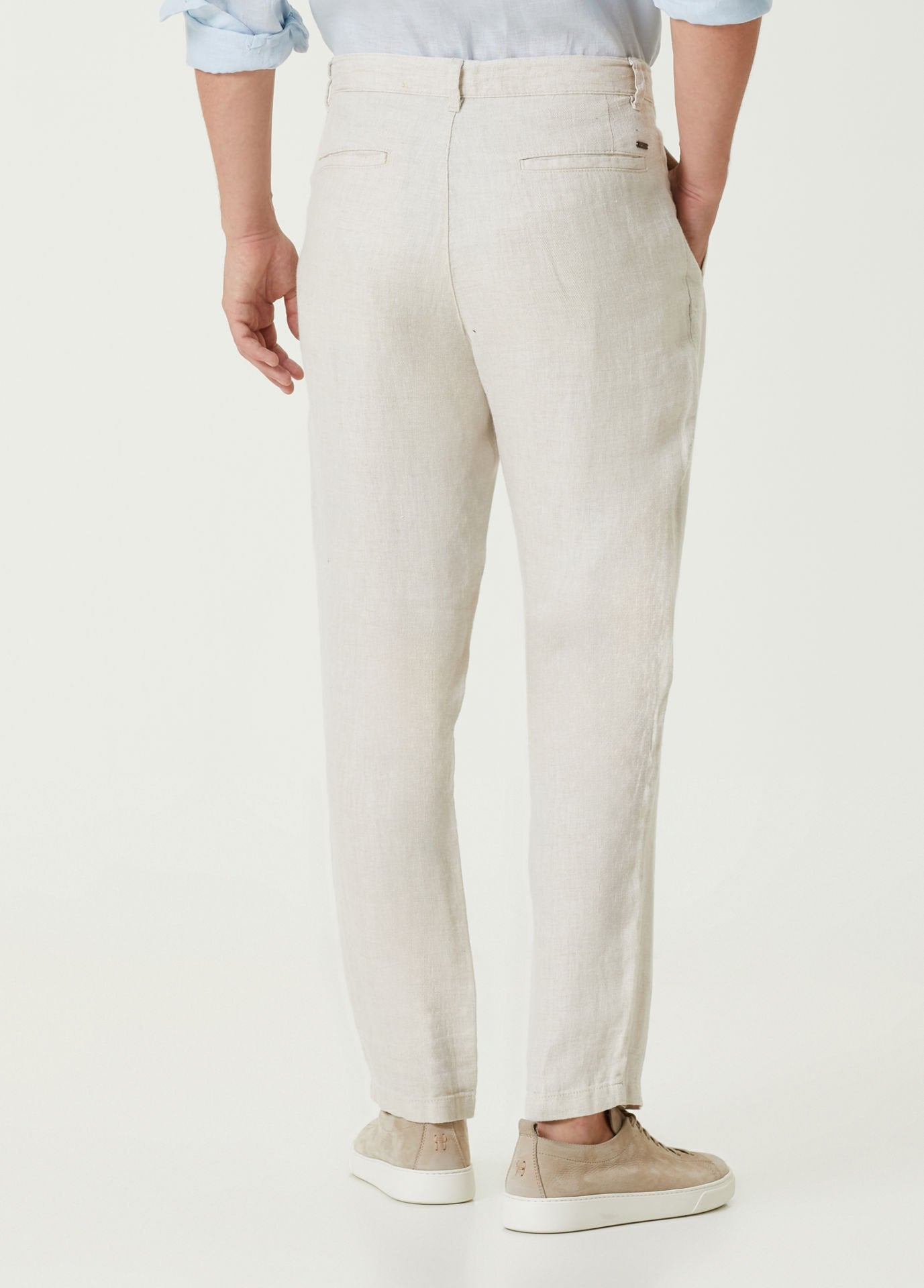 Naturel Keten Pantolon - Fiji Beachwear - 3