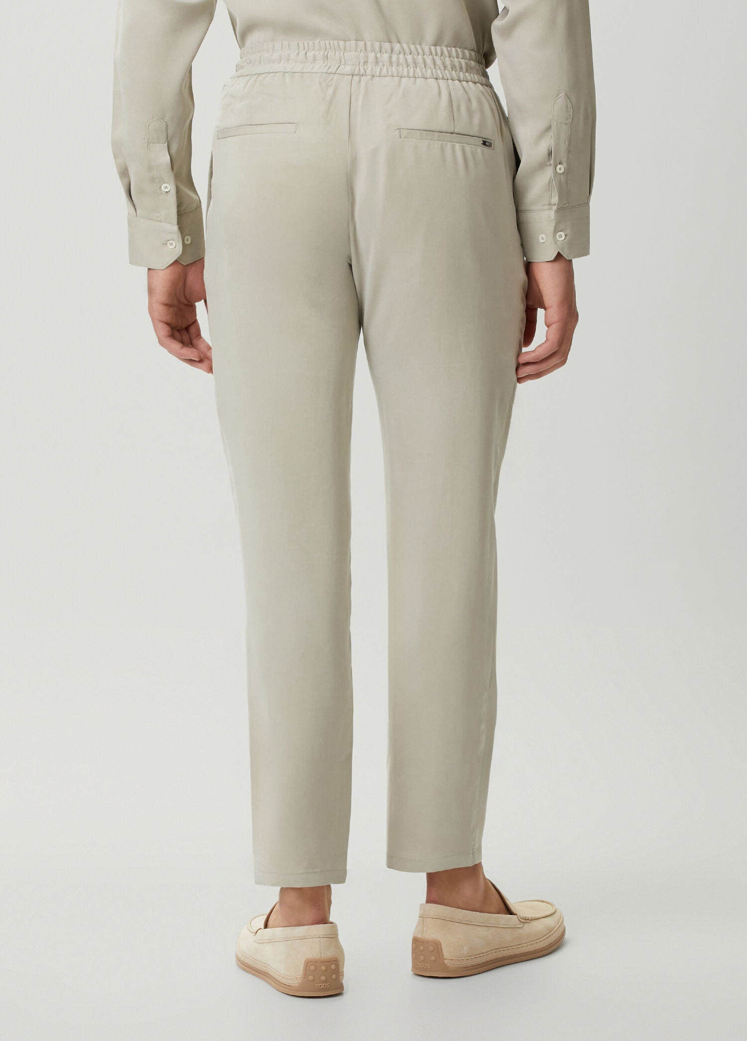 Premium Tencel Jogger Pantolon - Taş